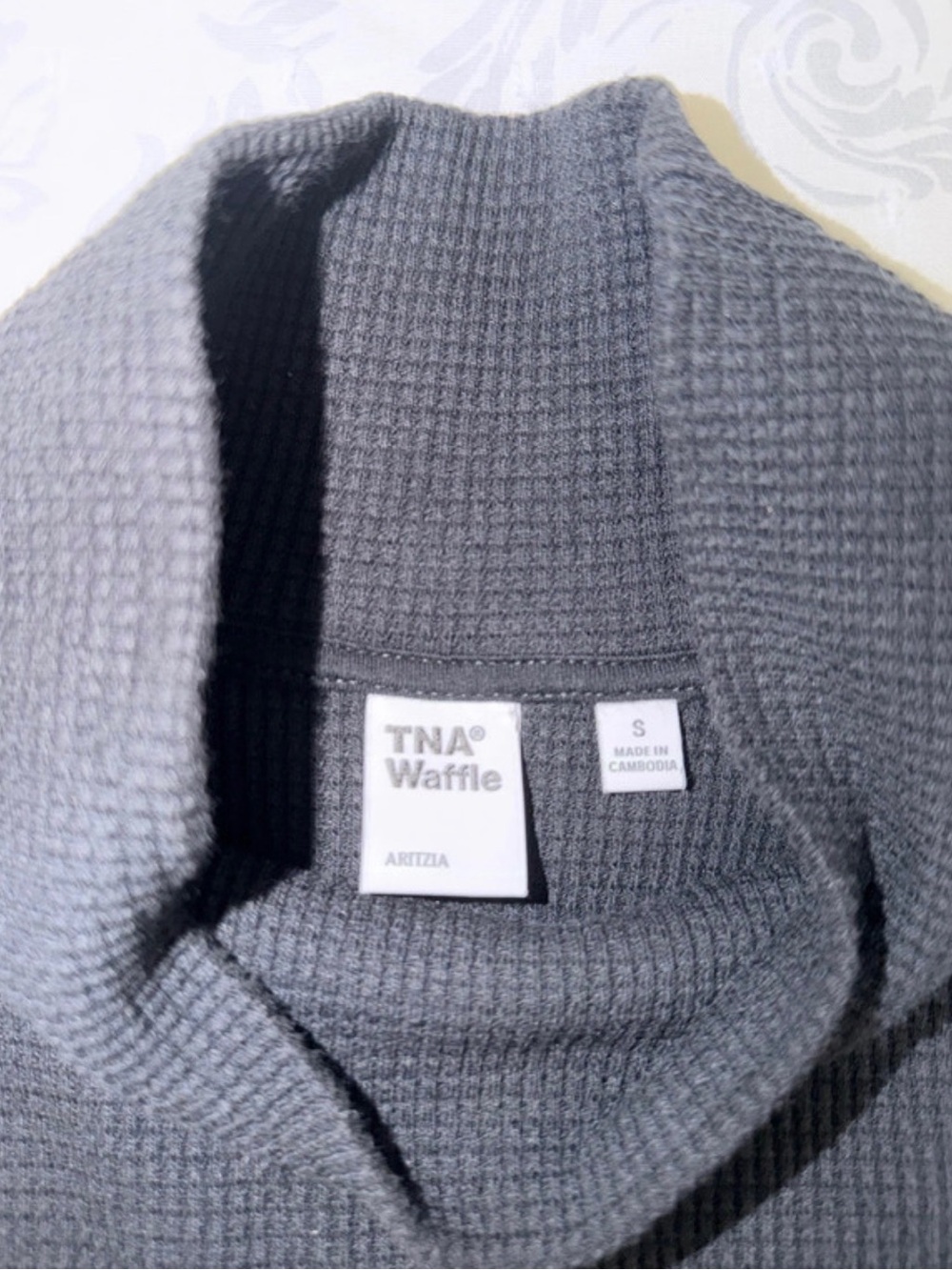 TNA Mock Neck Waffleknit Sweater - Picture 2 of 6